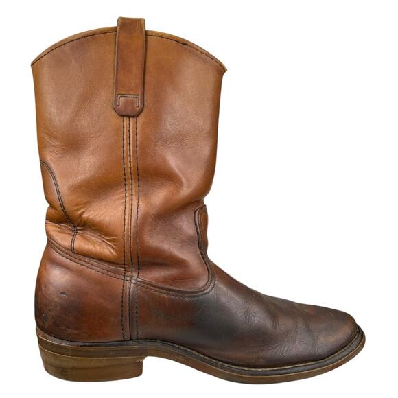 Vintage Red Wing Men’s Pecos Brown Leather Pull On Western Boot Size US 10 - Picture 4 of 12